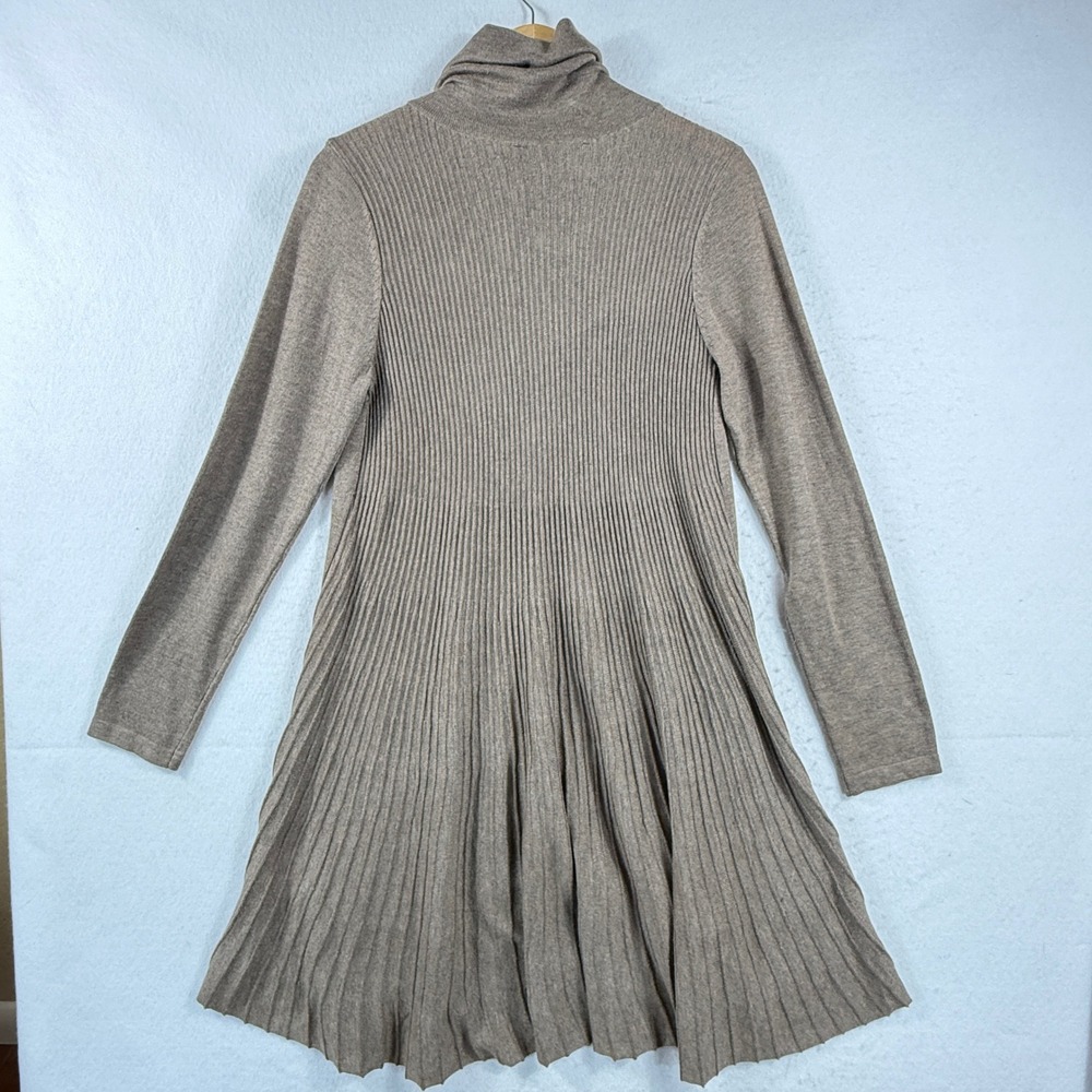 Soft Surroundings Cassandra Tunic Top Women Medium Brown Cowl Neck Earthy Cozy - Picture 4 of 9